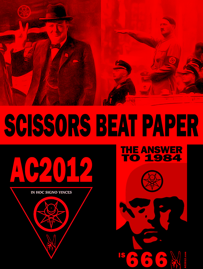 Aleister Crowley v-sign